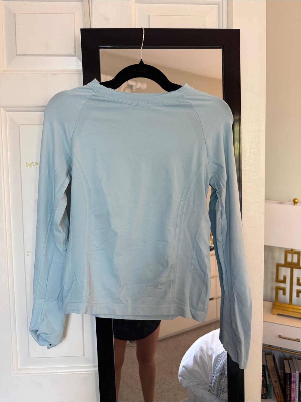 Light Blue Long Sleeve Active Top